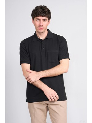Çetinkaya Mentality 4592 Polo Yaka Regular Modelli T-Shirt Siyah