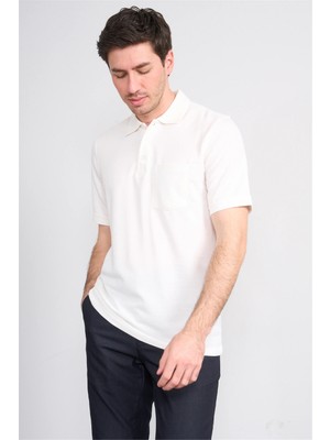 Çetinkaya Mentality 4592 Polo Yaka Regular Modelli T-Shirt Beyaz