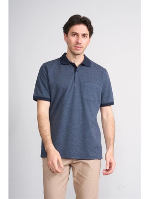 Çetinkaya Mentality 4595 Polo Yaka Regular Modelli T-Shirt Indigo