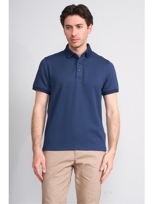 Çetinkaya Mentality 4561 Polo Yaka Regular Modelli T-Shirt Indigo