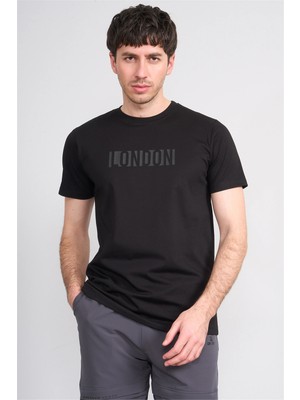 Çetinkaya Mentality 4526 Bisiklet Yaka Regular Modelli T-Shirt Siyah