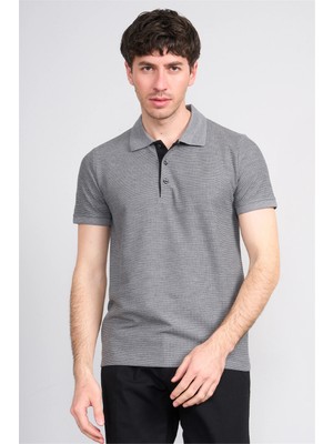 Çetinkaya Mentality 4568 Polo Yaka Regular Modelli T-Shirt Antrasit