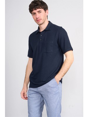 Çetinkaya Mentality 4592 Polo Yaka Regular Modelli T-Shirt Lacivert