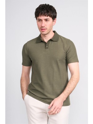 Çetinkaya Mentality 4603 Polo Yaka Regular Modelli T-Shirt Haki