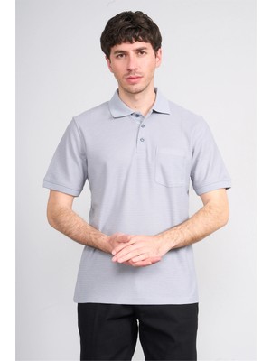 Çetinkaya Mentality 4591 Polo Yaka Regular Modelli T-Shirt Gri