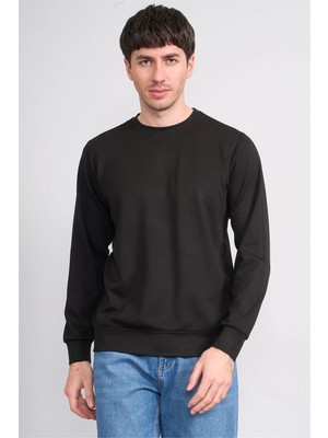 Çetinkaya Mentality 4546 Bisiklet Yaka Uzun Kol Regular T-Shirt Siyah
