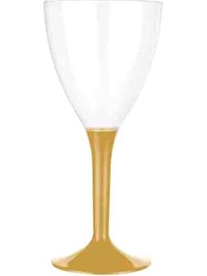 Borapack Sert Plastik Şarap Kadehi 10 Adet Gold