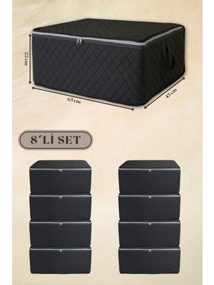 Empressco Adarya Home 8 Adet Gri Kapitone Desenli Büyük Boy Hurç - 65X45X22CM - Fiyatı, Yorumları
