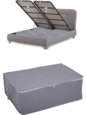 Empressco Adarya Home 1 Adet Kapitoneli Baza Altı Hurç 60X40X22 (Antrasit) - Fiyatı, Yorumları