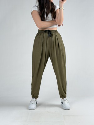Cocopelli Bürümcük Haki Kadın Jogger Pantolon COC3181
