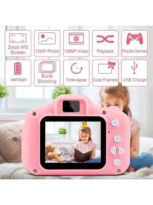 Ozcmax Mini Kamera Fotoğraf Makinnesi Pembe