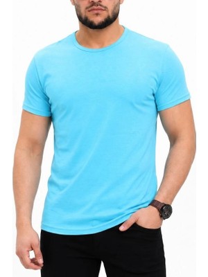 Evrenial Erkek Basic Tişört Bisiklet Yaka Kısa Kol Günlük Yazlık Slim Fit T-Shirt