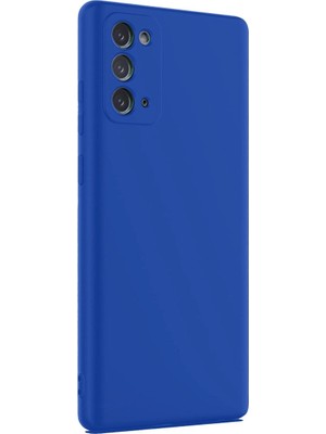 Mudanis Samsung Galaxy Note 20 Kılıf First Silikon - Mavi
