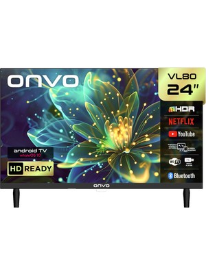 Onvo 24VL80F2HA 24'' 60 Ekran Uydu Alıcılı HD Ready WhaleOS LED TV (12V)