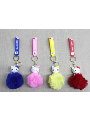 Ulora Ponponlu Hello Kitty Anahtarlık