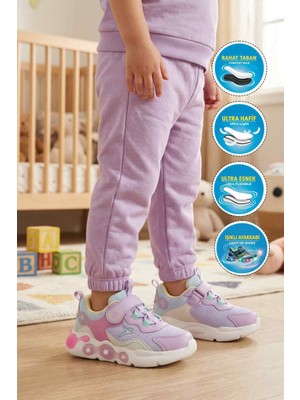 Cool Flash P Lila Cırtlı Işıklı Kız Çocuk Spor Ayakkabı