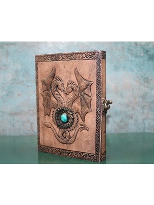 Ulora Taşlı Deri Defter Model 8