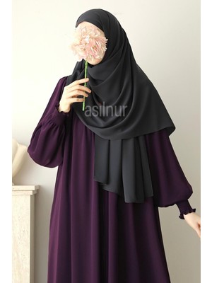 Asilnur Elif Büyük Boy Şal 70X220 Füme