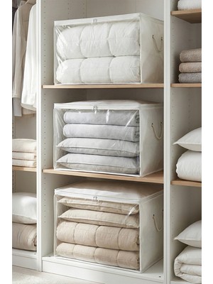 Empressco Rekhome 3 Adet Beyaz Pencereli Büyük Boy Yastık Yorgan Kazak Hurcu / 60X40X40 - Fiyatı, Yorumları