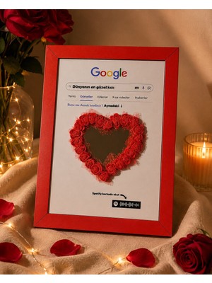 DMR Accessoire Sevgiliye Hediye Google Dünyanın En Güzel Kızı Aynalı Spotify Barkodlu