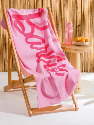 Lc Waikiki Yeni Sezon Barbie Baskılı Kız Çocuk Plaj Havlusu 70X150 cm