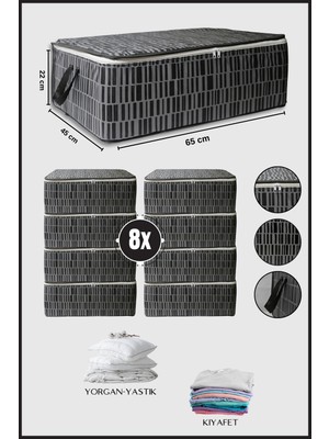 Empressco Nanteks 8 Adet Büyük Boy Bazaaltı Hurç Giysi Yastık Hurcu Düzenleyici Saklama Çantası 65X45X22 Zebra - Fiyatı, Yorumları