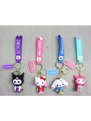 Ulora Silikon Kuromi, Hello Kitty, My Melody Anahtarlık