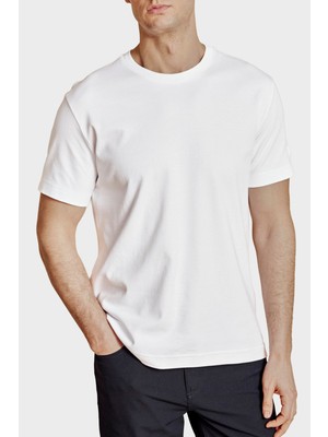 Brooks Brothers Logolu % 100 Pamuk Bisiklet Yaka T-Shirt Erkek T Shirt BBSS26MTS002101
