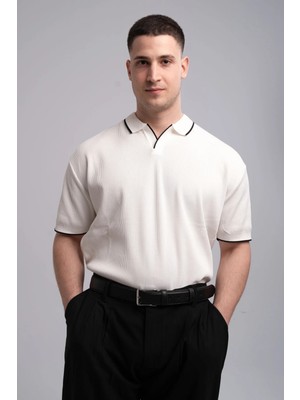 Kliff Erkek Oversize V Yaka Tişört