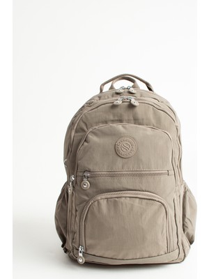 Store Sanmorris Unisex Suya Dayanıklı Krinkıl Kumaş Çok Gözlü Orta Boy Laptop Okul ve Sırt Çantası