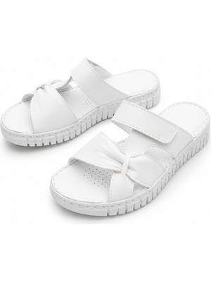 Patron Shoes Kadın Günlük Konforlu Cırtlı Terlik – Ortopedik Taban Hafif Rahat Yazlık Terlik