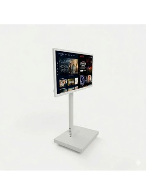 FORMVİA Ayarlı Tv Standı – Tekerli Tv Askısı – Hareketli Tv Standı – 22″ – 43″ Tv ile Uyumlu – Metal – Beyaz