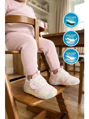 Marco Kids 26Y701 B Beyaz-Pudra Bebek Spor Ayakkabı