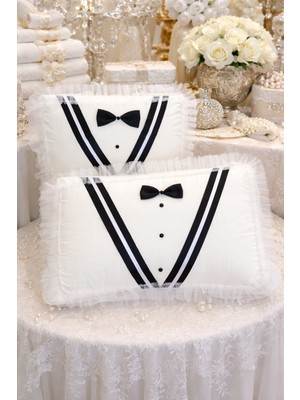 Empressco Dilex Beyaz Damat Figürlü 2 Parça Damat Bohçası Çeyizlik Damat Hurcu Set - Fiyatı, Yorumları
