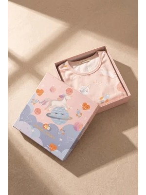 Bony Socks Unicorn Kutulu Kız Çocuk Pijama Takımı Pembe