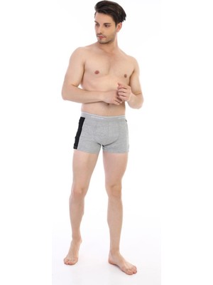 Çift Kaplan Premium Serisi Erkek Vücudu Saran Pamuklu Biyeli Elastanlı Biyeli Boxer