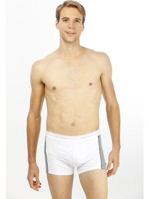 Çift Kaplan Premium Serisi Erkek Vücudu Saran Pamuklu Biyeli Elastanlı Biyeli Boxer