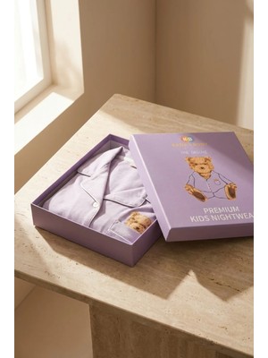 Bony Socks Teddy Kutulu Kız Çocuk Pijama Takımı Lila