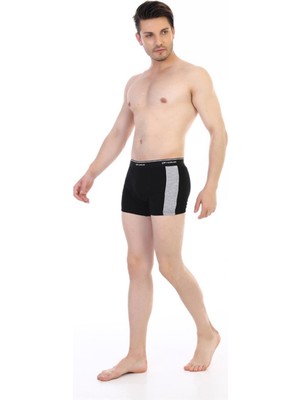 Çift Kaplan Premium Serisi Erkek Vücudu Saran Pamuklu Biyeli Elastanlı Biyeli Boxer