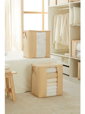Empressco Ocean Home Textile 2 Adet Pencereli Bej Balıksırtı Yastık Yorgan Kazak Hurcu 45X30X50 - Fiyatı, Yorumları