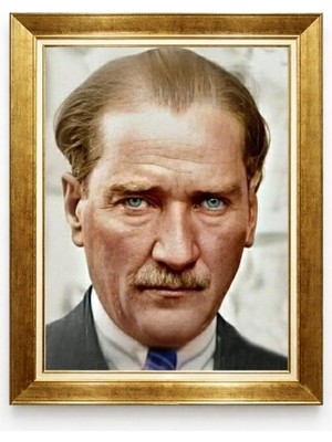 Mustafa Kemal Atatürk Mavi Gözler Portre Tablo