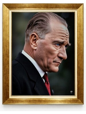 Atatürk Karizmatik Profil Portresi Çerçeveli Tablo