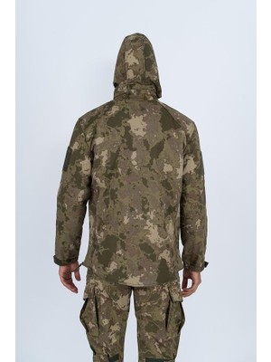 Kubilay Askeri Malzeme Combat Tactical Outdoor Kamuflaj Mont Su Rüzgar Geçirmez Erkek Softtjell Mont
