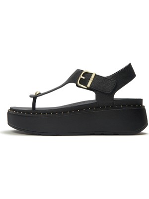 Kadın Sandalet A3F-090 Fitflop Gen-Ff Max Bucle Tumbled-Leather Toe-Post Sandals