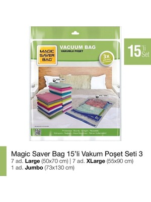 Empressco Magic Saver Bag 15’li  Vakumlu Poşet Set-3 - Fiyatı, Yorumları
