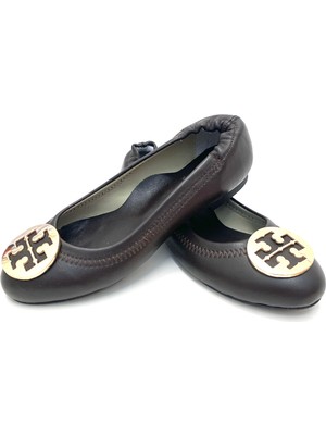 Stok 83 Altın Metal Tokalı Hakiki Deri Babet