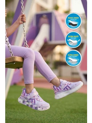 Ruffon 1030 F Lila-Mor Kız Çocuk Spor Ayakkabı