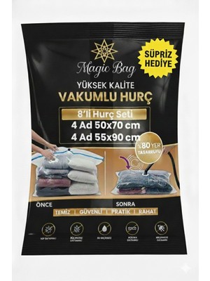Empressco Gogidigo Aradığın O Süpriz Hediyeli 8 Adet Vakumlu Hurç Yorgan Hurcu Valiz Düzenleyici Vakumlu Poşet - Fiyatı, Yorumları