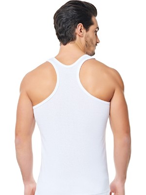 Seher Sporcu Erkek Atlet Beyaz Renk %100 Pamuklu Yazlık Kullanım İçin Uygun