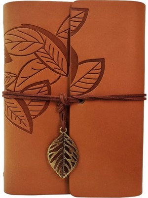 Ozcmax Deri Yaprakk Desenli Defter